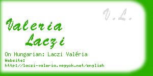 valeria laczi business card